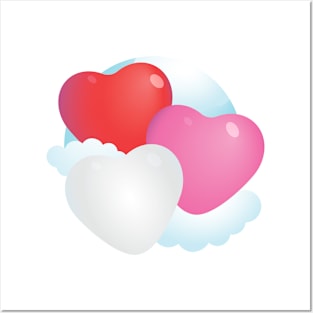 Balloon Hearts Posters and Art